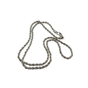 Vintage Classiq Necklace Unisex Signed Stunning Silver‎ Tone Rope Chain Classy